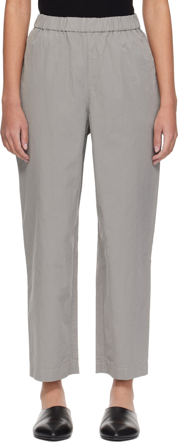 Shop Casey Casey Gray Fabi Trousers In Light Grey