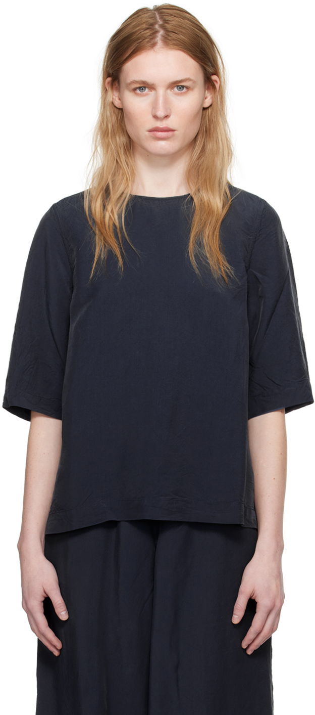 Navy Simple T-Shirt by CASEY CASEY on Sale