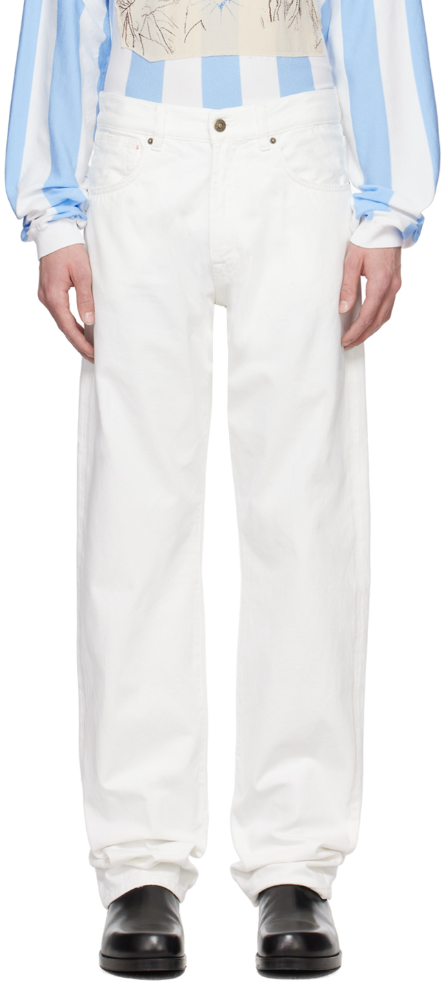 White Baggy-Fit Jeans