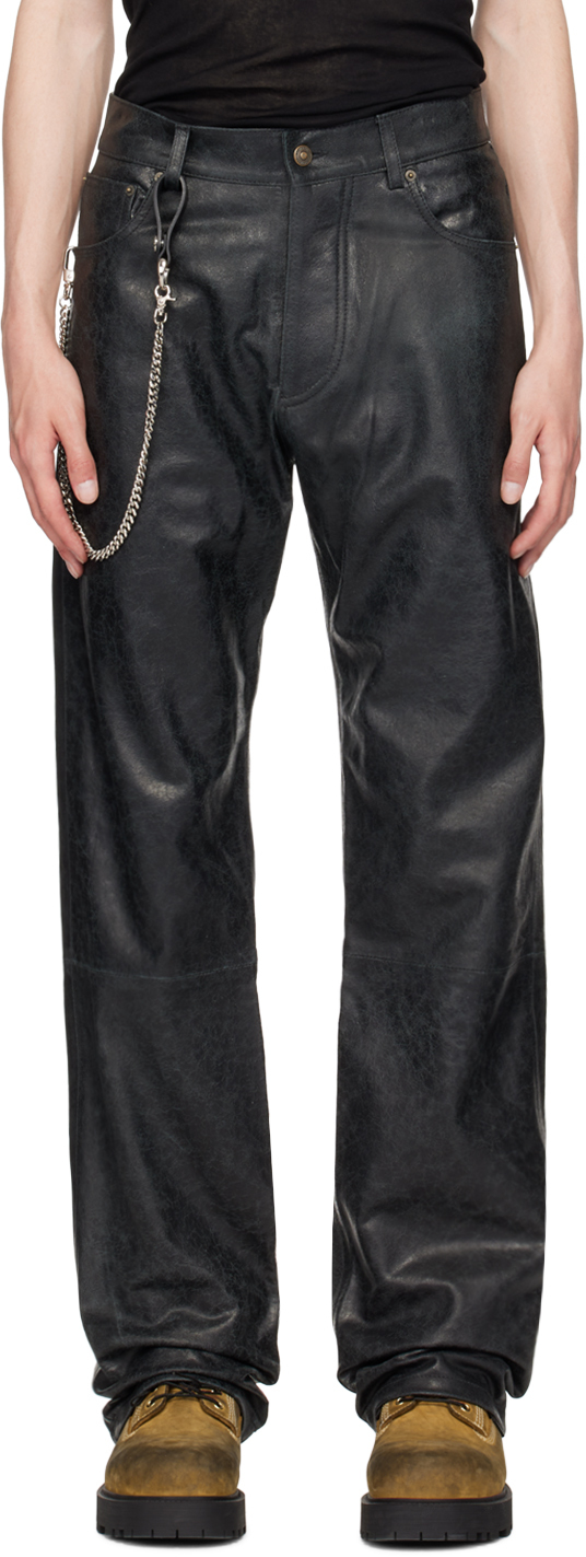 Shop 424 Black Skinny Leather Pants