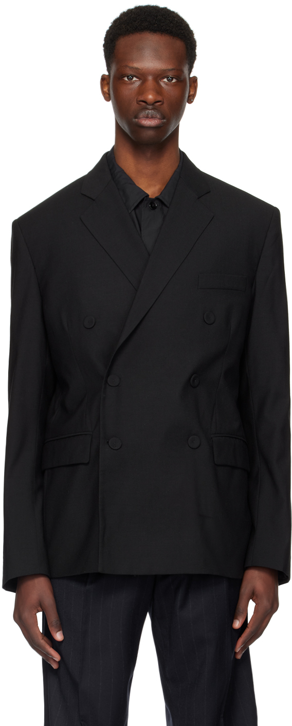 424 Black Double-breasted Blazer