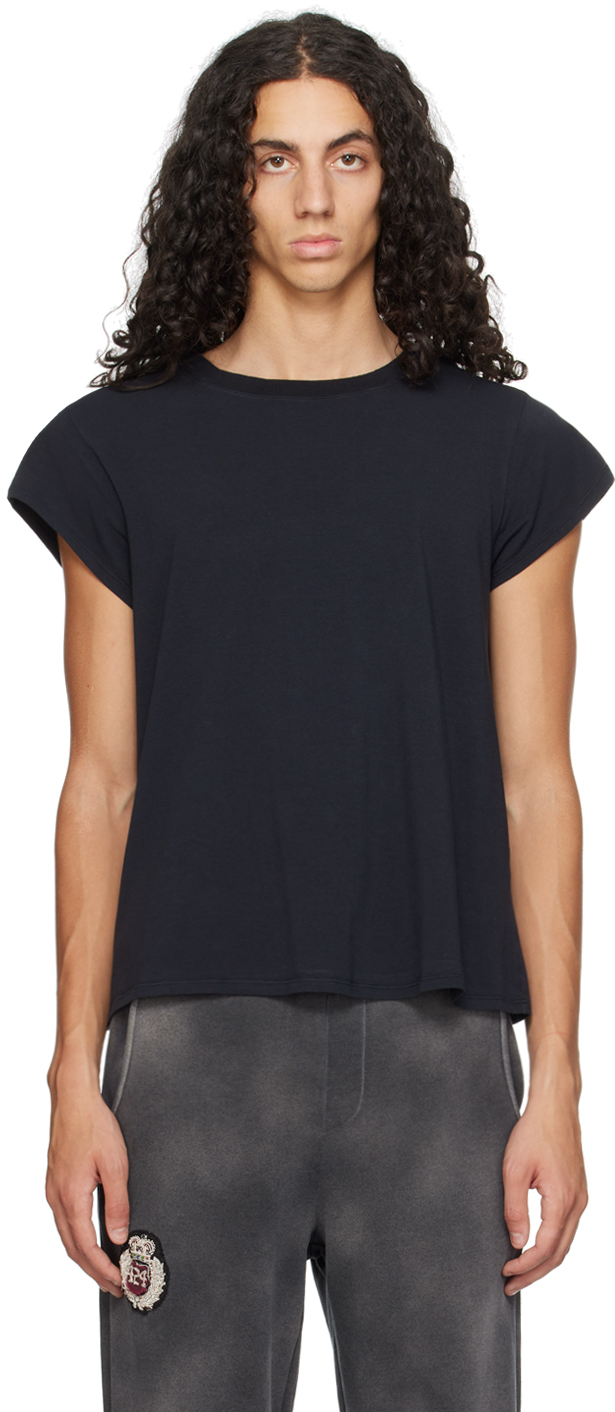 424 Black Garment-dyed Baby T-shirt In Washed Black