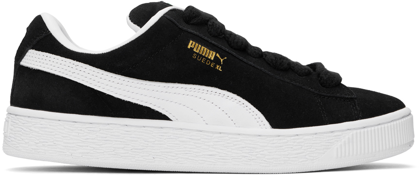 Puma Black Suede Xl Sneakers In  Black- Whit