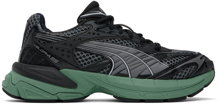 Puma Black Velophasis Sneakers In Cool Dark Gray-
