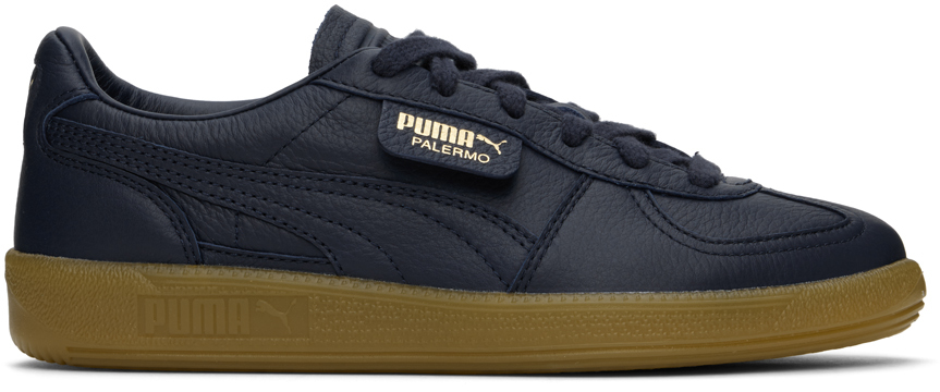 Navy Palermo Leather Sneakers by PUMA on Sale