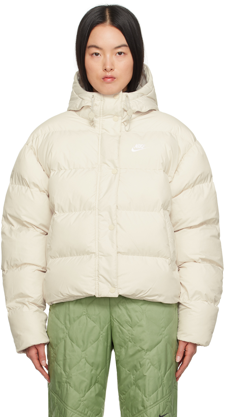Nike Off-white Metro Puffer Jacket In Lt Orewood Brn/white