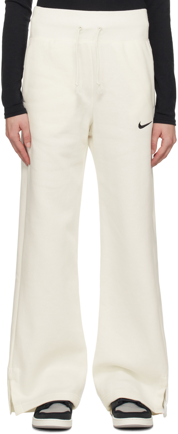 Nike, Pants & Jumpsuits, Nike Sportswear Essentials Off White Fleece  Sweatpants Bv48929 Womens Size L