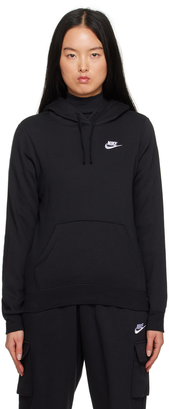 Shop Nike Black Sportswear Club Hoodie In Black/white