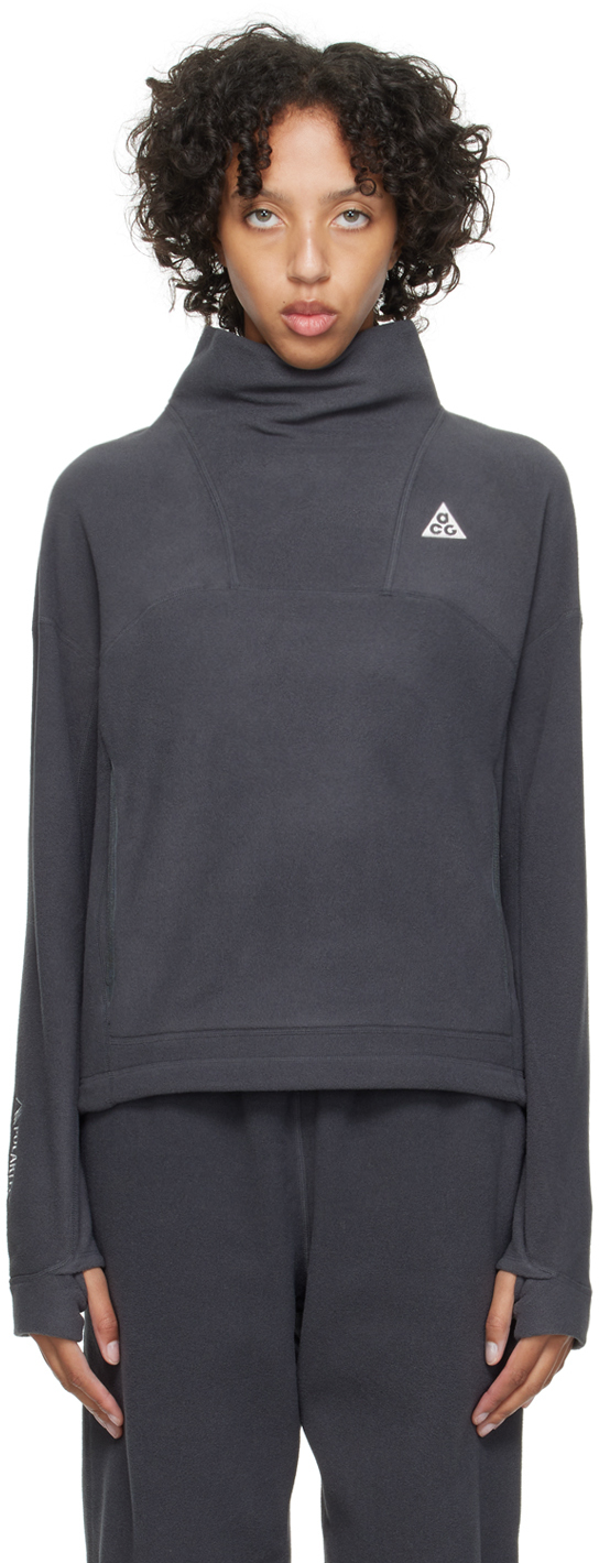 Nike Acg Therma-fit Wolf Tree Pullover In Grey