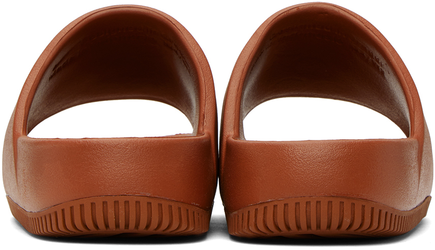 Nike Red Calm Slides In Rugged Orange/rugged