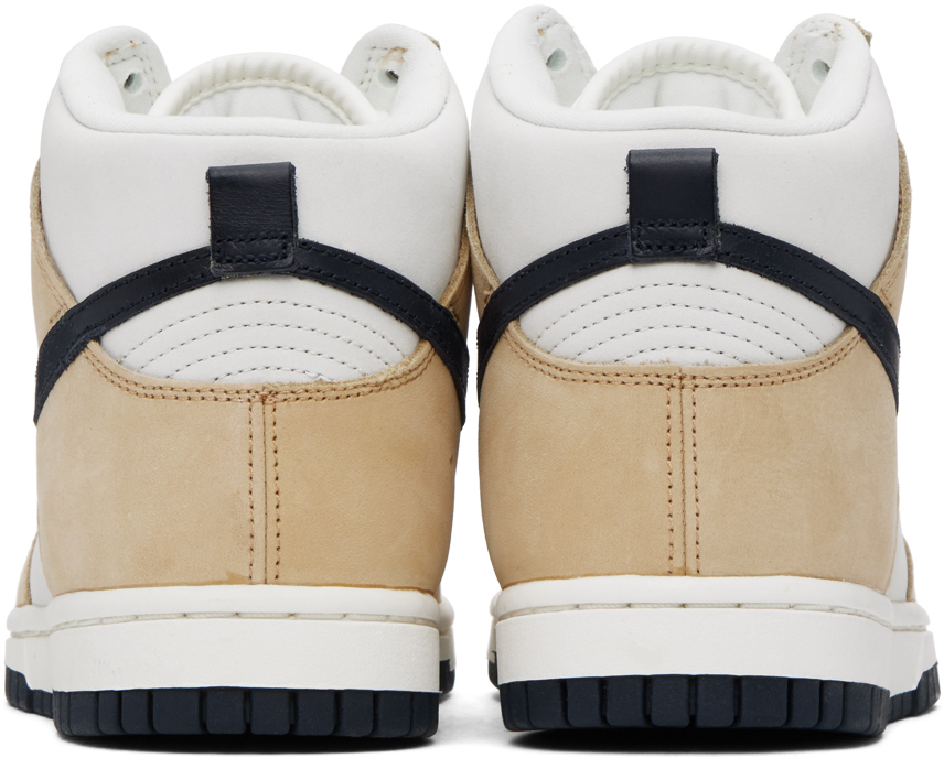 Nike Gray & Beige Dunk High Premium Sneakers In Sail/obsidian-sesame