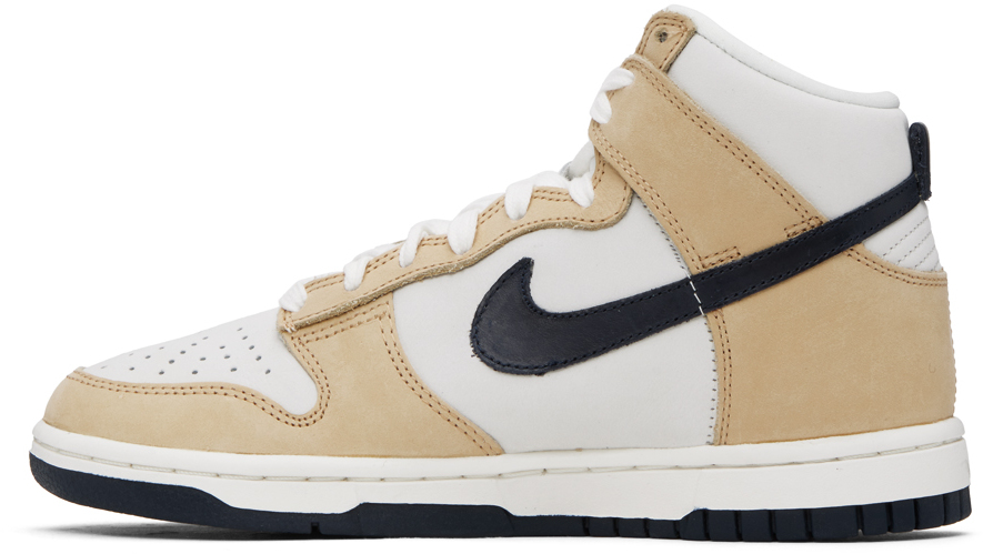 Nike Gray & Beige Dunk High Premium Sneakers In Sail/obsidian-sesame