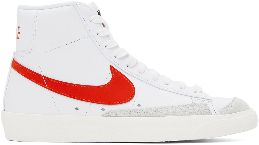 White & Red Blazer Mid '77 Sneakers