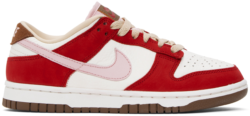 Nike Red Pink Dunk Low Premium Bacon Sneakers SSENSE Canada nike-red-pink-dunk-low-premium-bacon-sneakers-ssense-canada
