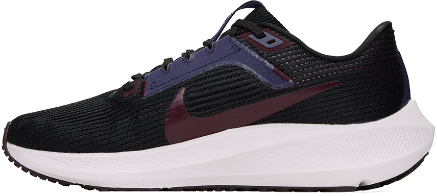 Nike Black & Pink Pegasus 40 Sneakers In Black/night Maroon