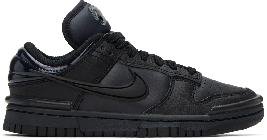 Shop Nike Black & Navy Dunk Low Twist Sneakers In Dark Obsidian/black