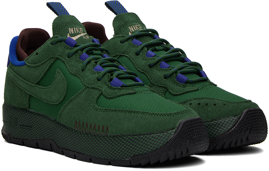 Nike Green & Blue Air Force 1 Wild Sneakers In Earthdeep Royal Blue