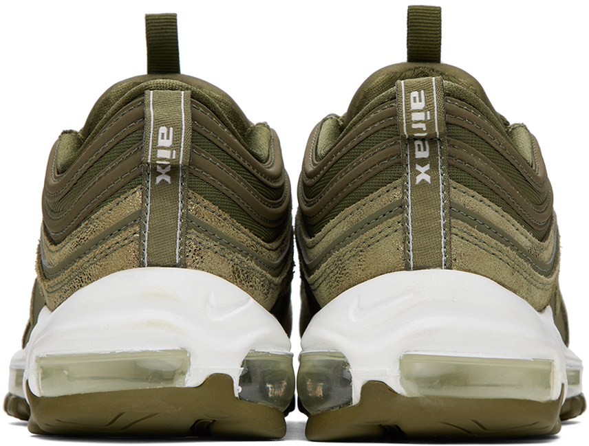 Nike Khaki Air Max 97 Sneakers In Medium Olive/white