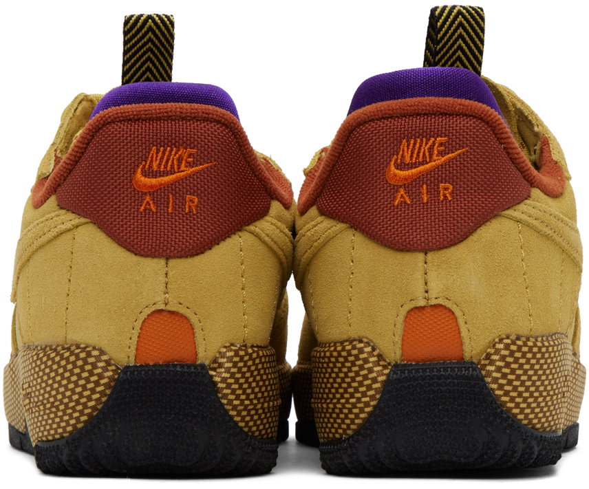 Nike Yellow Air Force 1 Wild Sneakers In Wheat Gold/orange