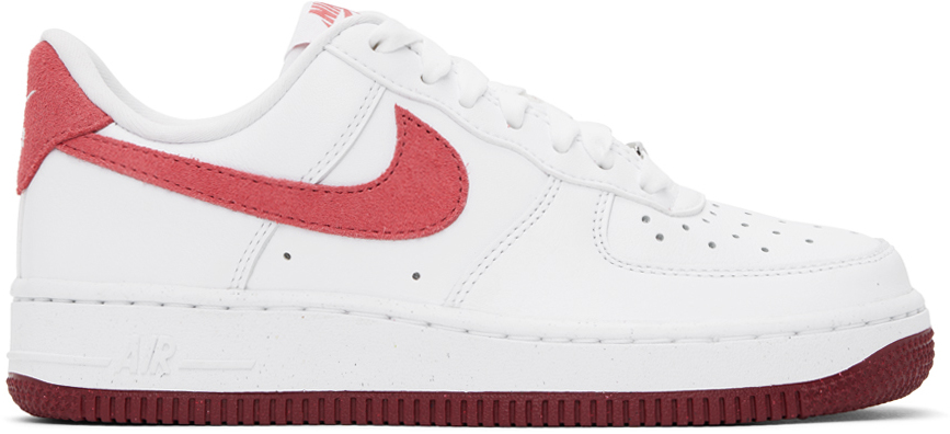 Shop Nike White Air Force 1 '07 Sneakers In White/adobe-team