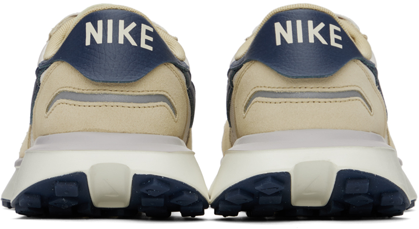 Shop Nike Beige & Navy Phoenix Waffle Sneakers In Orewood Brn/midnight