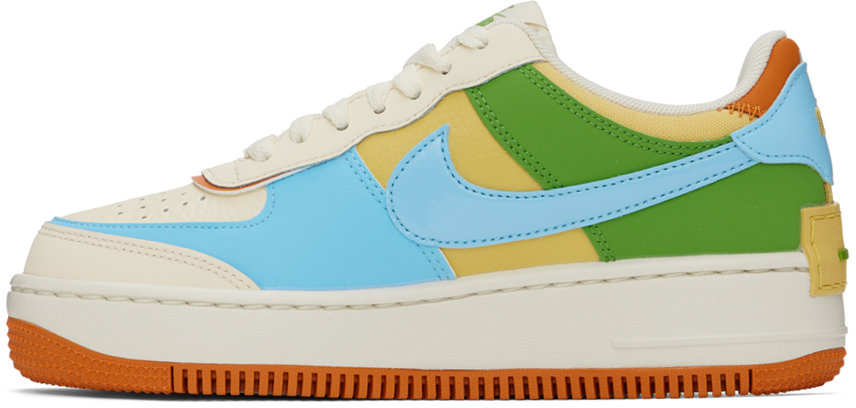 Nike Multicolor Air Force 1 Shadow Sneakers In Coconut Milk/monarch