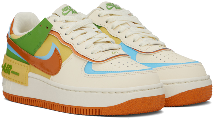 Nike Multicolor Air Force 1 Shadow Sneakers In Coconut Milk/monarch