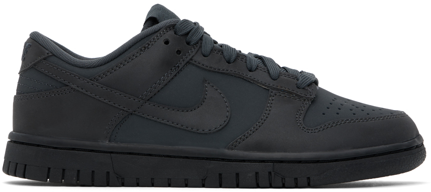 Shop Nike Black Dunk Low Sneakers In Anthracite/black