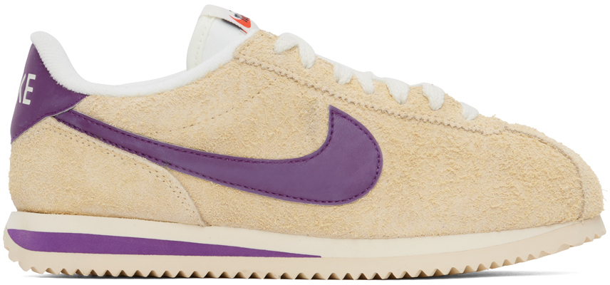 Nike W Cortez Vintage Suede Women's Low Shoe Muslin/viotech/coconut Milk/black In Muslin/viotech-cocon