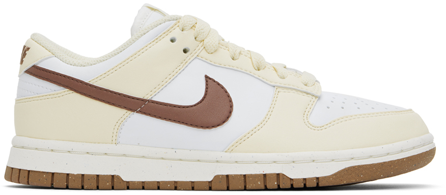 Off-White & Burgundy Dunk Low Next Nature Sneakers