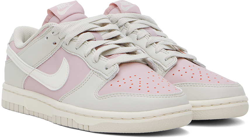 Nike Purple & Gray Dunk Low Sneakers In Light Bone/sail