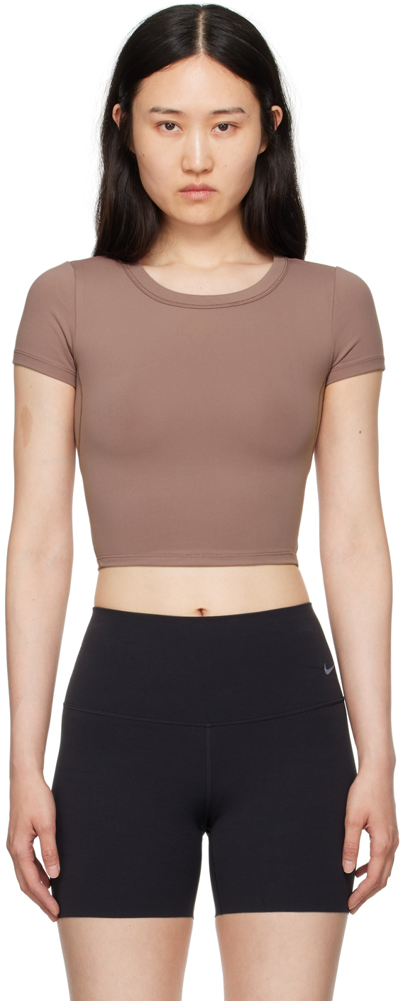 Brown One Fitted Top by Nike on Sale