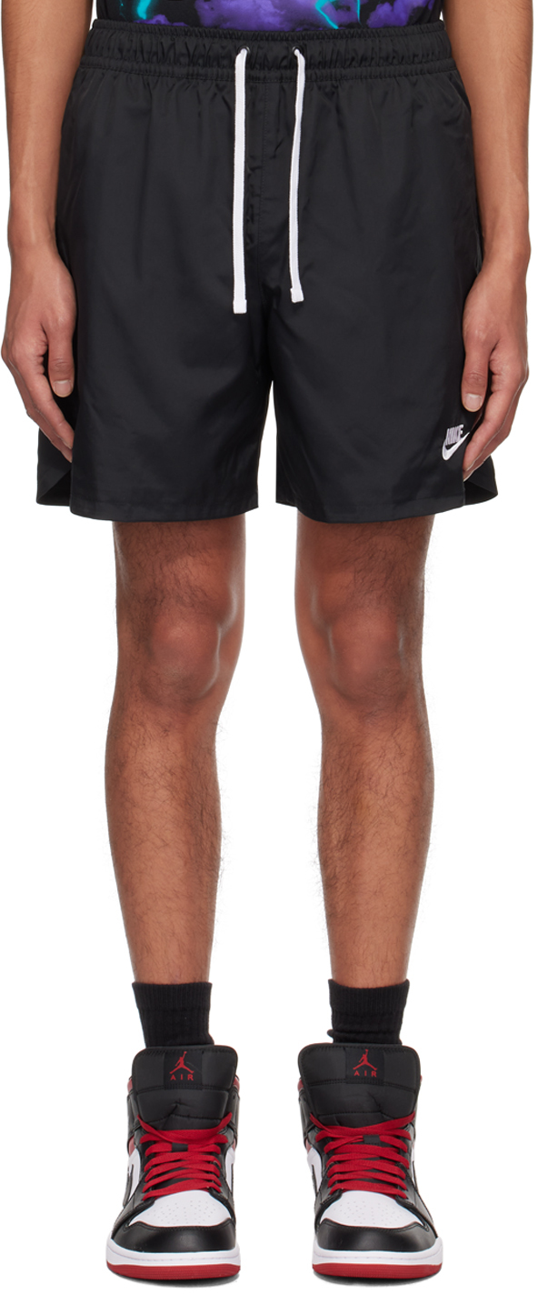 Nike Club Woven Lined Flow Short In Black/white