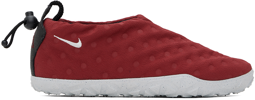 Nike Burgundy Acg Moc Slippers In Team Red/summit Whit