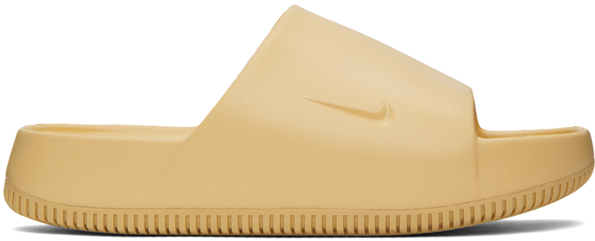 Nike Beige Calm Slides In Sesame/sesame