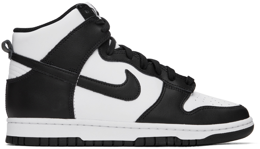 Nike Dunk Hi Retro Sneakers In Black And White