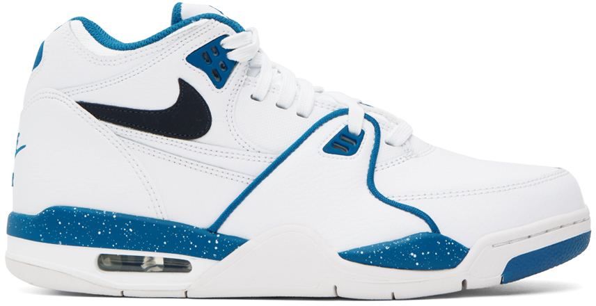 Nike: White & Blue Air Flight 89 Sneakers | SSENSE Canada