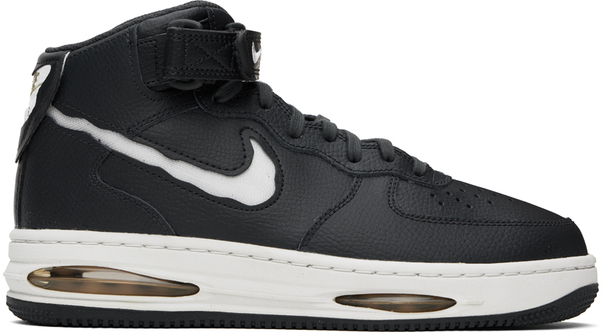 Shop Nike Black Air Force 1 Mid Evo Sneakers In Anthracite/summit Wh