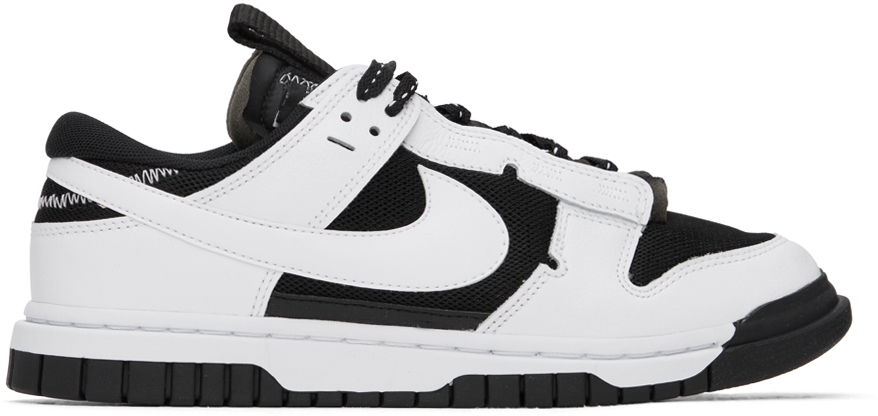 Shop Nike Black & White Air Dunk Jumbo Sneakers In Black/white