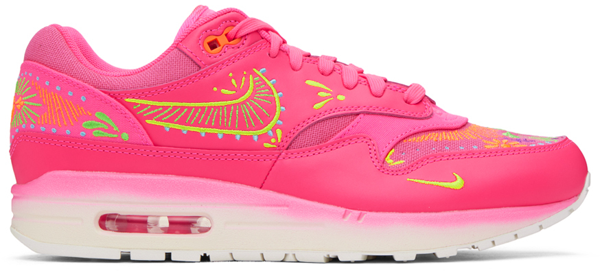 Nike Pink Con Mi Familia Air Max 1 Premium Sneakers In Hyper Pink/sail-opti