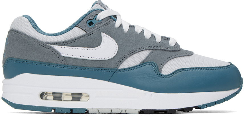 Nike Gray & Blue Air Max 1 Sneakers In Photon Dust/white-co