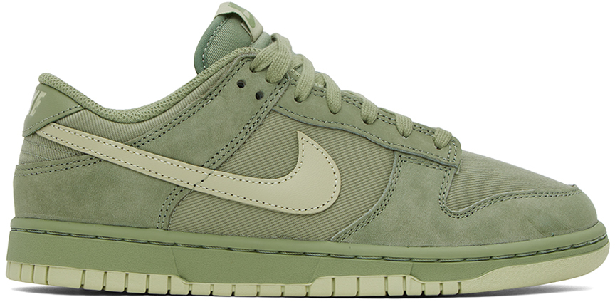 Nike Dunk Low Retro Premium Basketball Sneaker In Oil Green/olive Aura