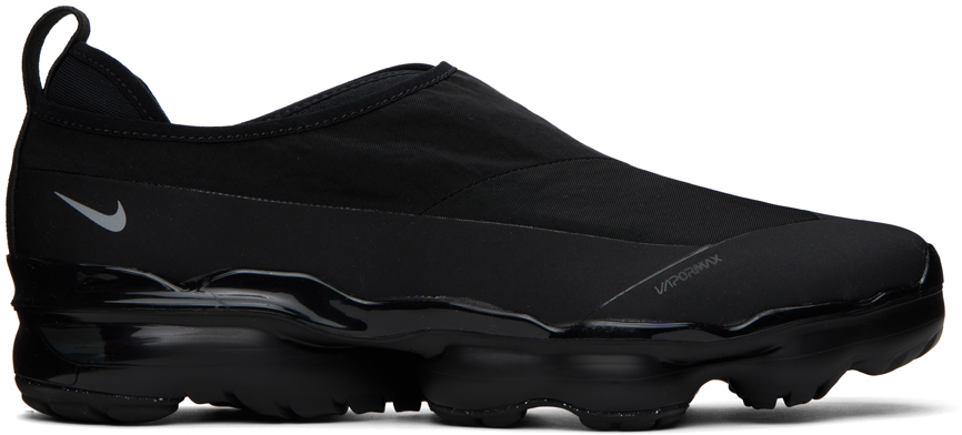 Shop Nike Black Vapormax Moc Roam Sneakers In Black/metallic Silve