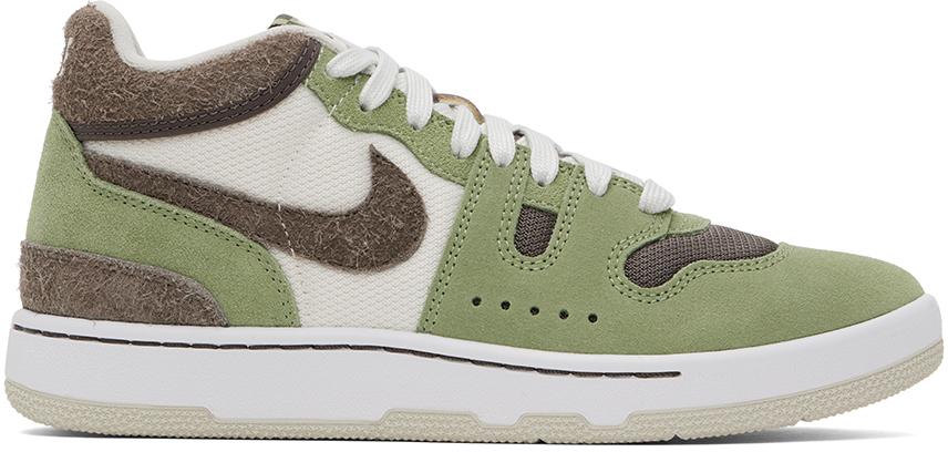 Shop Nike Green & Brown Attack Sneakers In Oil Green/ironstone-