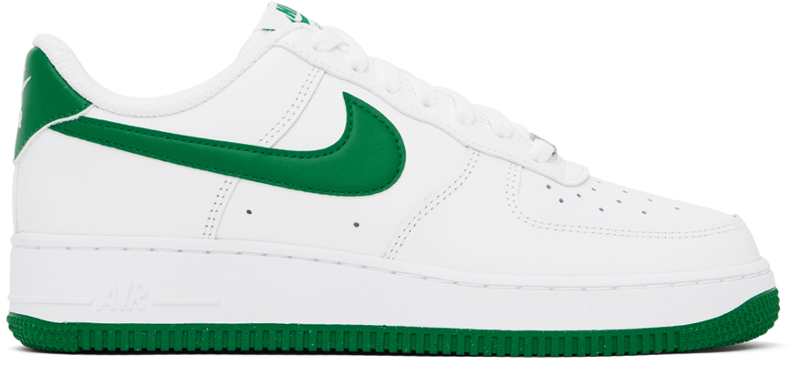 Nike air force clearance 1 green and white