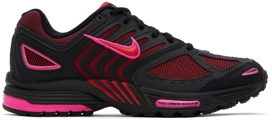 Shop Nike Black & Red Air Peg 2k5 Sneakers In Black/fire Red-fierc