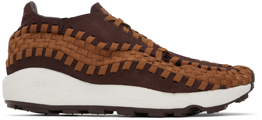 Shop Nike Brown Air Footscape Woven Sneakers In Earth/lt British Tan