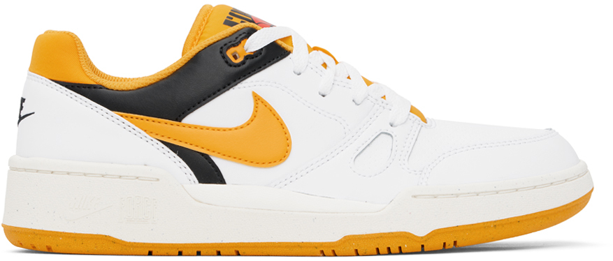 White & Yellow Full Force Low Sneakers