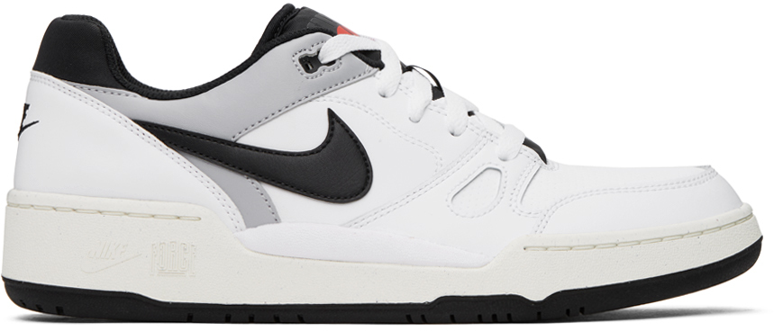 Shop Nike White Full Force Low Sneakers In White/black-pewter-s