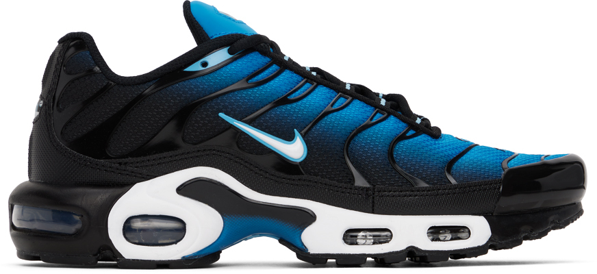 blue and black air max plus